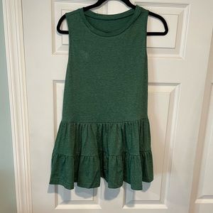 Green sleeveless Tunic